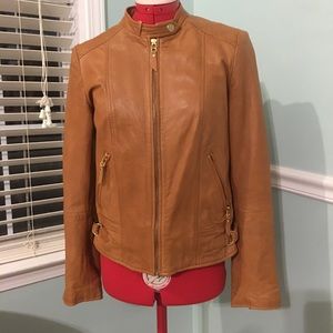 Massimo Dutti Leather Motorcycle Jacket